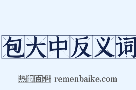 包大中反义词是什么意思的图片